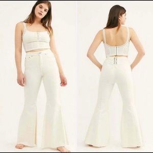 We The Free CRVY Super High Rise Lace Up Flare Jean